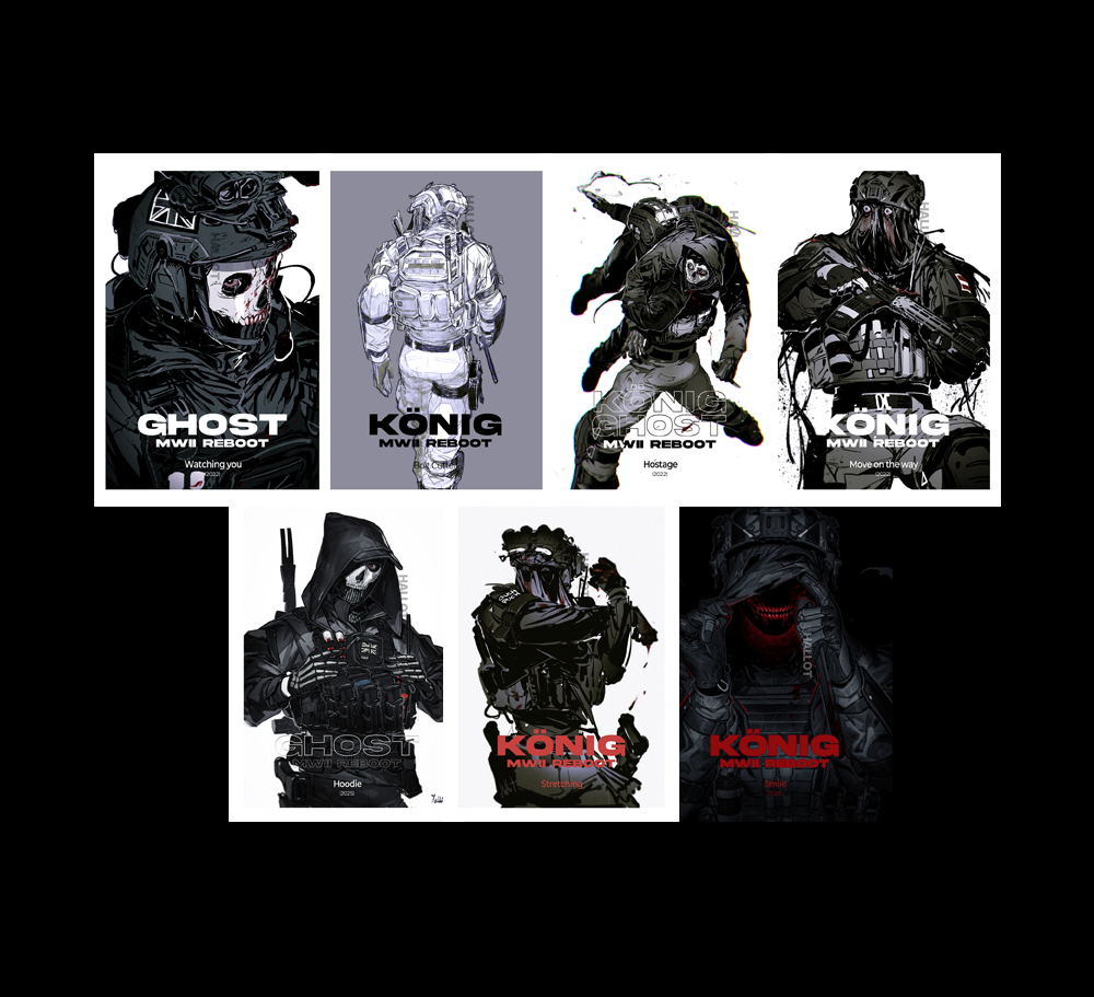 CoD Poster cards (König + Ghost)