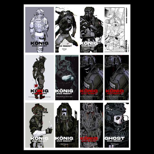 CoD Poster cards (König + Ghost)