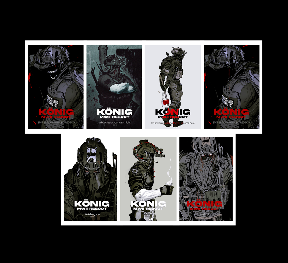 CoD Poster cards (König + Ghost)