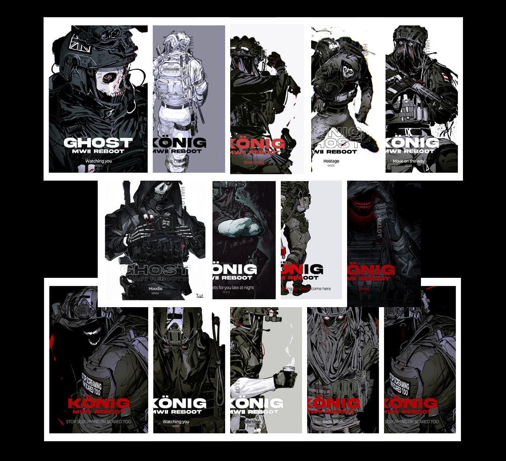 CoD Poster cards (König + Ghost)