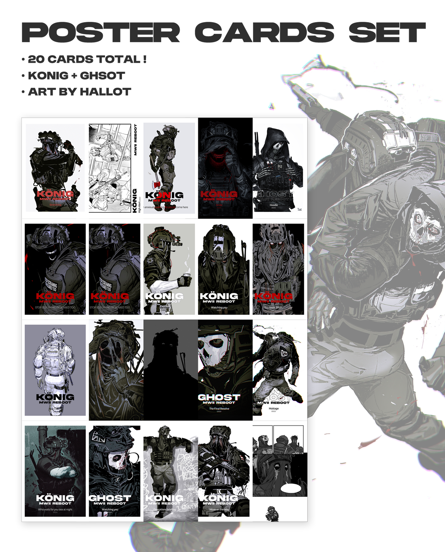 [CoD] Poster cards set (König + Ghost)