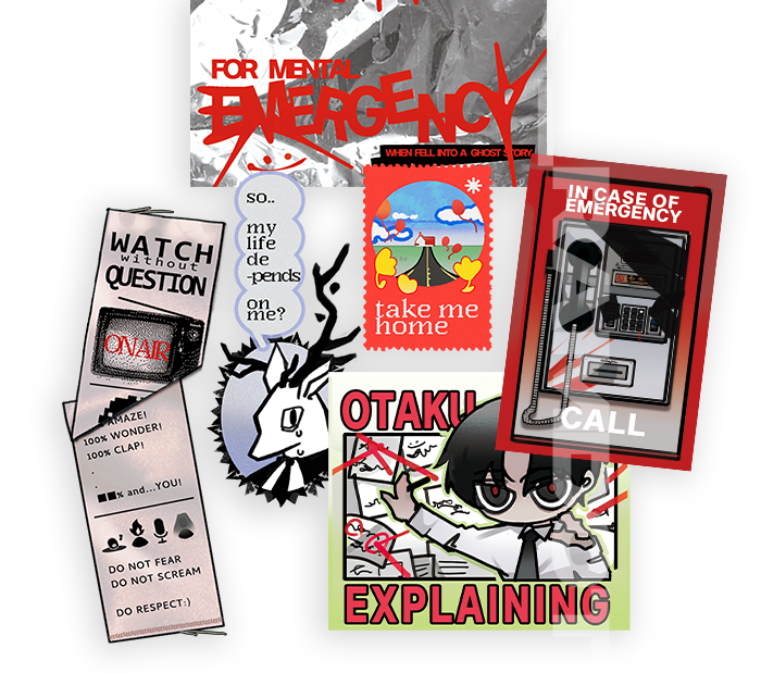 [GSGW] FOR MENTAL EMERGENCY Sticker Bundles_5pieces