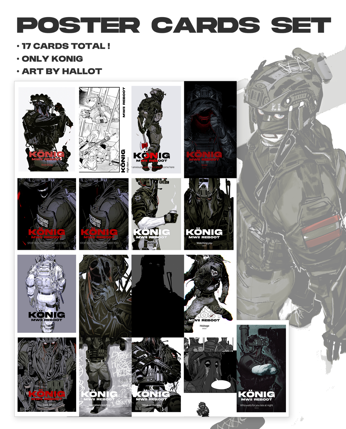 [CoD] König Poster cards set